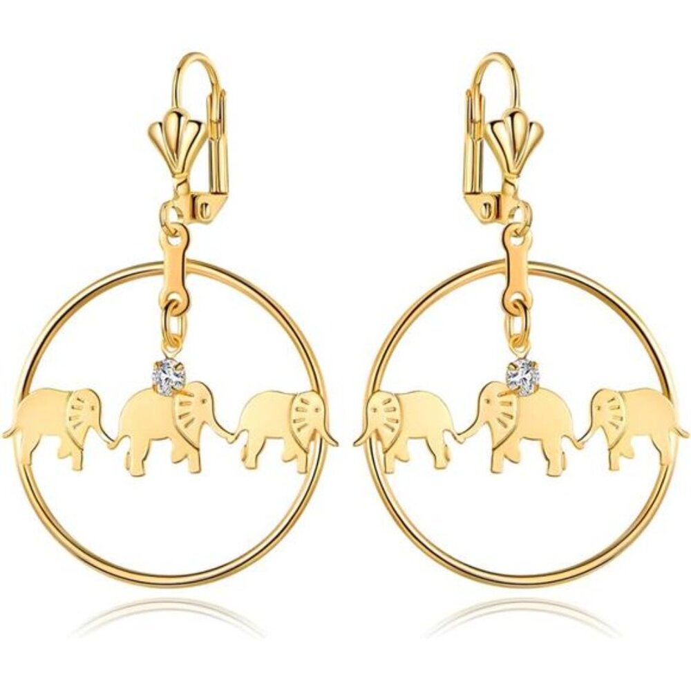 Elephant Hoop Earrings For Women